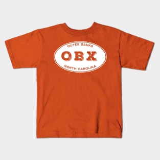 OBX Oval in White Kids T-Shirt